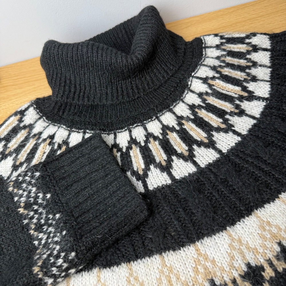 Old‎ Navy Womens Fair Isle Turtleneck Sweater XL Tall Nordic Après Ski Oversized